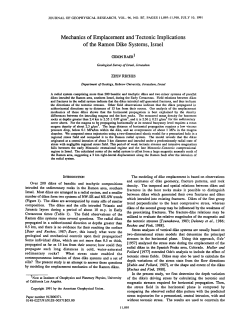 Mechanics of Emplacement and Tectonic Implications of the Ramon