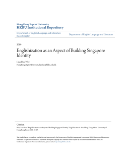 Englishization as an Aspect of Building Singapore Identity