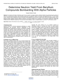 Determine Neutron Yield From Beryllium Compounds Bombarding