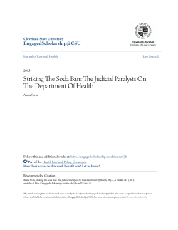 Striking The Soda Ban - EngagedScholarship@CSU
