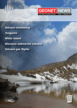 GEONET NEwS INTROdUCTION VOLCANO MONITORING