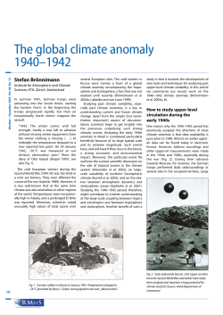 The global climate anomaly 1940-1942