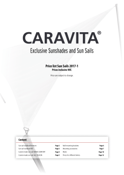 Price list Sun Sails 2017 - CARAVITA