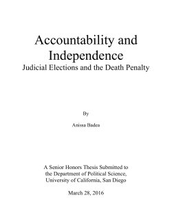 Accountability and Independence - Department of Political Science