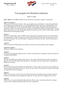 Tour program for Hereford conference.