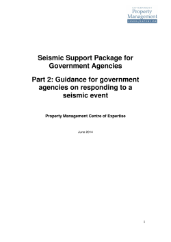 Seismic Support Package for Government Agencies Part 2