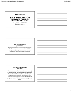 THE DRAMA OF REVELATION