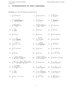 1. integration in one variable - OCW