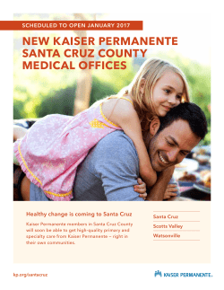 New Kaiser Permanente Santa Cruz County Medical Offices Brochure