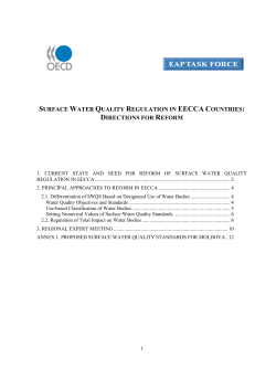 surface water quality regulation in eecca countries
