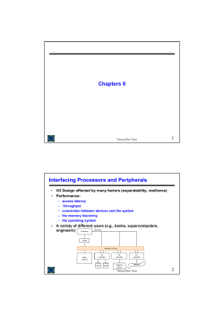 Chapters 8 Interfacing Processors and Peripherals