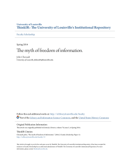 The myth of freedom of information. - ThinkIR