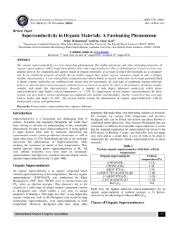 Superconductivity in Organic Materials: A Fascinating Phenomenon