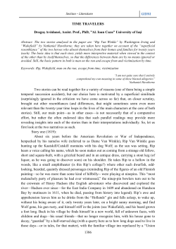 GIDNI 1386 TIME TRAVELERS Dragoş Avădanei, Assist. Prof., PhD