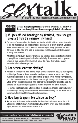 Q. If I jack off and then finger my girlfriend, could she get pregnant