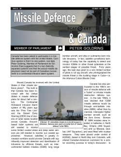 Issue #28 - Missile Defence and Canada