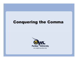 Conquering the Comma