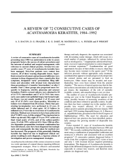 a review of 72 consecutive cases of acanthamoeba keratitis