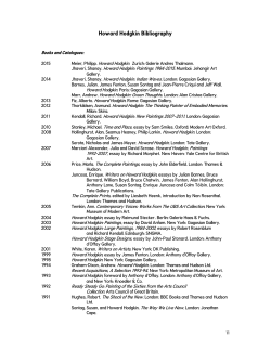 Howard Hodgkin Bibliography