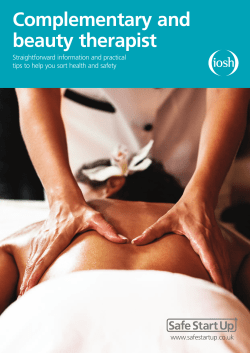 Complementary and beauty therapist