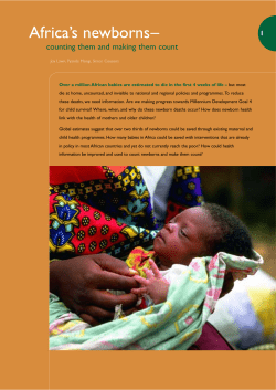 Africa`s newborns - World Health Organization