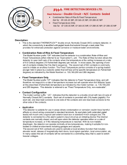 Heat Detector &ndash; Double Circuit &ndash; N/C Contacts