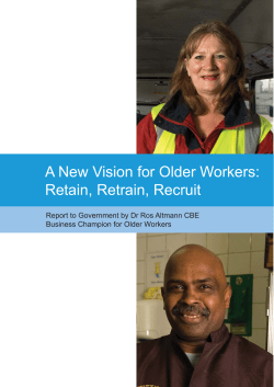 A new vision for older workers: retain, retrain, recruit