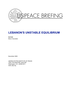 lebanon`s unstable equilibrium - United States Institute of Peace
