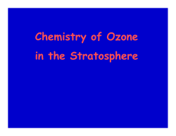 Chemistry of Ozone in the Stratosphere