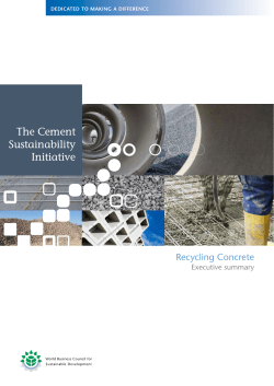 Recycling Concrete - The Cement Sustainability Initiative