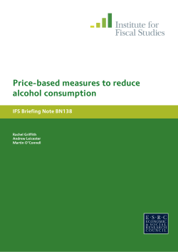 Price-based measures to reduce alcohol consumption