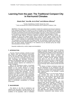 Learning from the past: The Traditional Compact City in Hot