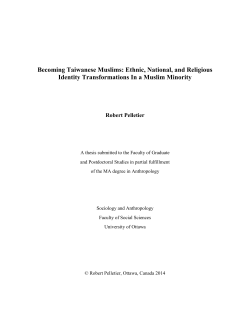 Becoming Taiwanese Muslims: Ethnic, National, and Religious