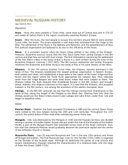 medieval russian history - humanitiesinstitute.org