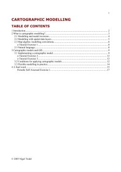Cartographic modelling