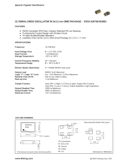 32.768KHz CMOS OSCILLATOR IN 5x3.2 mm SMD PACKAGE