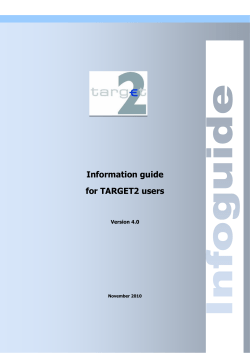 Information guide for TARGET2 users