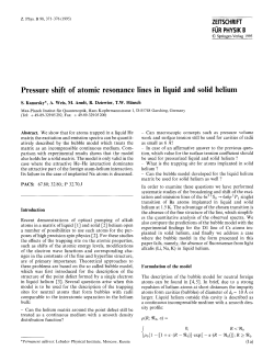 Pressure shift of atomic resonance lines in liquid and solid helium