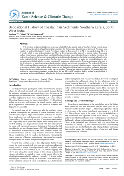 Depositional History of Coastal Plain Sediments, Southern Kerala