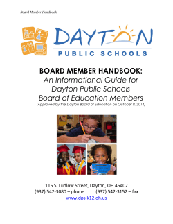 Board Member Handbook - Dayton Public Schools