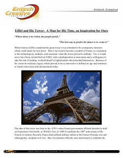 Eiffel and His Tower: A Man for His Time, an