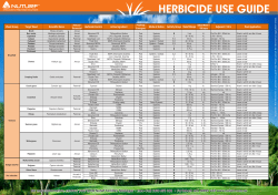 HERBICIDE USE GUIDE