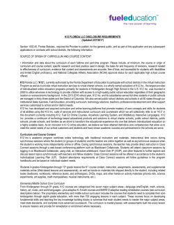 K12 FLORIDA LLC DISCLOSURE REQUIREMENTS
