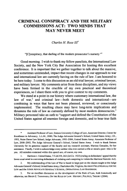 criminal conspiracy and the military commissions act