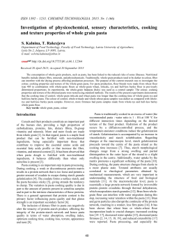 Investigation of physicochemical, sensory characteristics, cooking