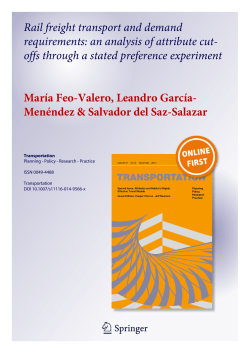 offs through a stated preference experiment MarМa