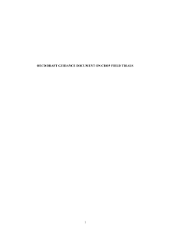 1 oecd draft guidance document on crop field trials