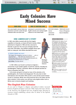 Early Colonies Have Mixed Success