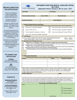 EFDA Application 2017-2018 - South Puget Sound Community