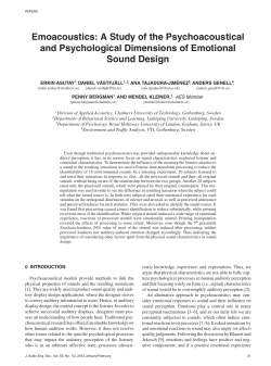Emoacoustics: A Study of the Psychoacoustical and Psychological